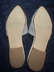 Never Worn Steve Madden Women’s Silver Rhinestone Pointed Toe Slip-On Size 7.5
