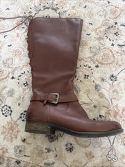 Earth Origins Tall Riding Boot Brown Raleigh Lace Up Leather Boot