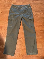 True Religion Men’s Green Twill Cargo Pants Straight Leg Regular Fit Waist 32