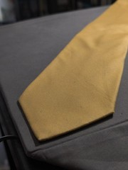 A. Di Capua Napoli – Mustard Yellow Solid Cotton Tailored Tie