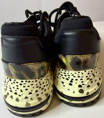Steve Madden Barra Men’s Sz 10 Yellow Black Animal Print Sneakers Preowned Good