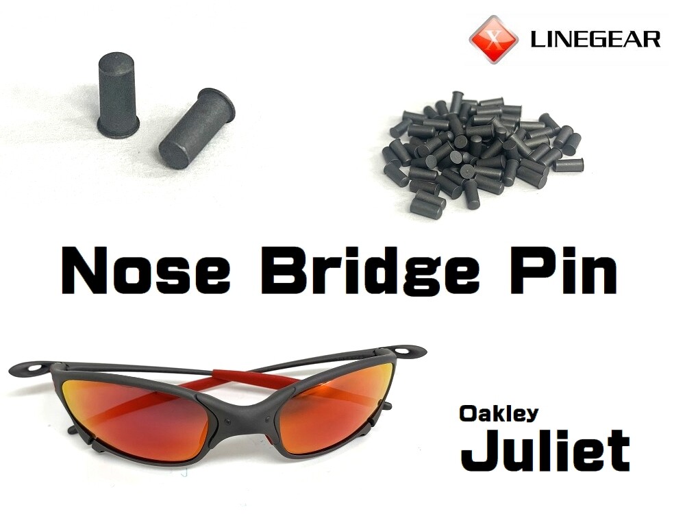 LINEGEAR Nose Bridge Pin, Rivet – Dark Gray for Oakley Juliet 2pcs [NBPIN-XM]