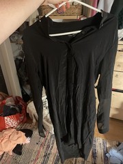 All Saints Black Silk Light Dress Sz US 6