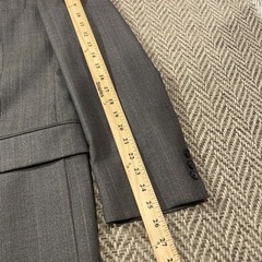 Jos A Bank 44L Long Nailhead Worsted Wool Mens Blazer Sport Coat Jacket