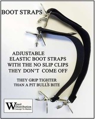 Boot Straps Hold Pants Down Motorcycle Outside or Inside Boots