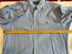 Polo Ralph Lauren Shirt Men’s XL Custom Fit Long Sleeve Blue Cotton Pony