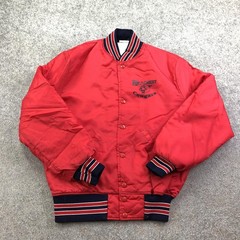 Vintage Howe Athletic Apparel Jacket Mens Small Red Hillcrest Cougars Varsity