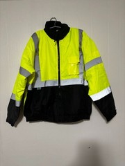 Pyramex Safety RJ3210X3 RJ32 Series Hi-Vis Lime Bomber Jacket Size 3XL Quilted