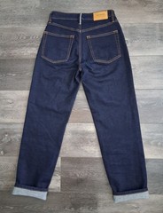 Frank & Oak Cyndi Straight Fit Selvedge Denim Blue Jeans High Rise Size 24×28