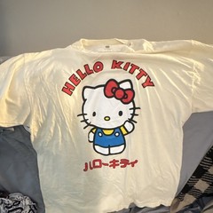Sanrio Hello Kitty Unisex Adults M White Graphic Print Crew Neck T-Shirt