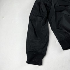 Mens Vintage Black MA-1 Bomber Flight Jacket Nylon Military Utility Zip Y2K