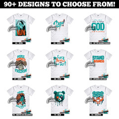 Miami Air Max 90 Dolphins White Pitch Blue Turbo Green Sneaker T Shirt to Match