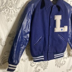 Vintage Howe Snap Button Varsity Jacket Wool Size 36 Blue Made In Usa