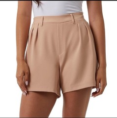 32 Degrees Cool Women’s Pull-On Shorts Orange Large, Pockets, Belt Loops Stretch