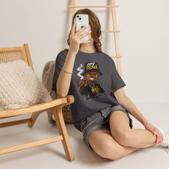 City Rebel Own The Block Cartoon Graphic T-Shirt