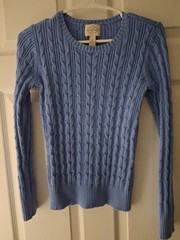 Ladies St John’s Bay Blue Sweater Snug Fit. Size XS Good Condition Pre-Owned