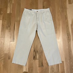 Polo Ralph Lauren Pants Men’s 38X29 White Vintage Flat Front Preston Chinos