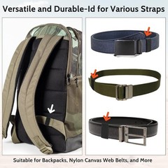 Elastic Belt Keeper Strap 10 Pack Nylon Canvas Web Belt Loop Keeper for 1.5 Inch