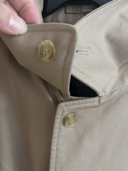 VTG Burberry Prorsum Khaki Nova Check Men’s Beige Trench Coat Size 40L