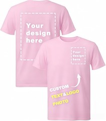 Personalized T-Shirt Custom Photo Text Logo Gift Unisex Cotton S-3XL Fast Ship