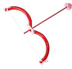 Lucakuins Cupid Mini Bow Arrow Set Halloween Valentine’s Day 15.7in Red Set