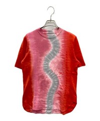 Mame Kurogouchi Tie-Dye Cotton T-Shirt Red Women’s Medium Unique Design