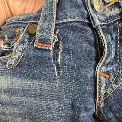 True Religion Becky Bootcut Jeans Blue Denim Low Rise Size 24 Y2K Made In USA