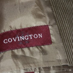 Covington Corduroy Blazer Mens 46R Brown Two Button Sport Coat Jacket