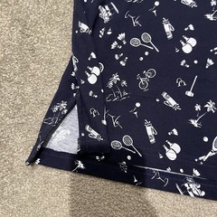 Polo Golf Ralph Lauren Mens Polo Shirt L Blue Tennis Golf All Over Print NWT