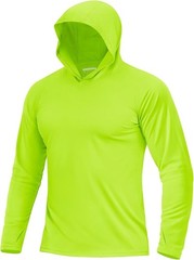 Men’s UPF 50+ Sun Protection Hoodie Lightweight Long Sleeve Fishing Hiking Shirt