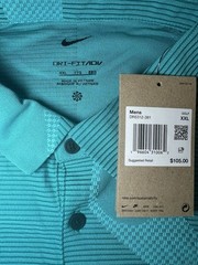Nike Dri-Fit ADV Tour Camo Golf Polo Teal DR5312-381 Mens 2XL XXL