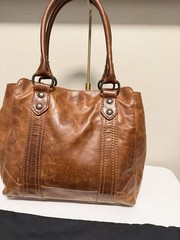 FRYE MELISSA BROWN LEATHER SHOULDER TOTE/ BAG/PURSE