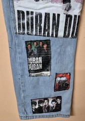 Levis 505 Jeans Blue Denim Straight Duran Duran Customised W32 L34