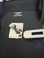 Hermes Black Birkin 35 in Noir Togo Leather With Palladium Hardware
