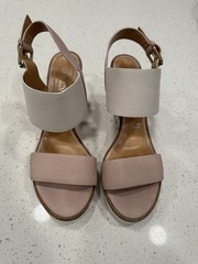 Women’s MINT VELVET Jess Two-Tone Block Wedge Sandals, Comfort/Style-Excellent!