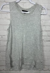 Banana Republic gray viscose rayon lightweight sleevelss blouse top, sz XS, GUC