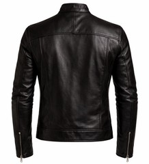 Men’s Black Genuine Leather Jacket Cafe Racer Slim Fit Motorcycle Biker Coat
