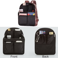 Mini Backpack Organizer Insert, Black, 7.7″L x 4.3″W x 10.6″H, Waterproof Nyl…