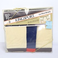 VTG New Kmart Kingsport Nylon Cotton Lo-Rise Brief Underwear (S) 28-30 3 Pack