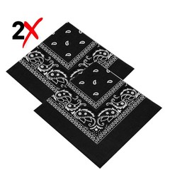 2 X Paisley Print Bandana 100% Cotton Head Warp Scarf Face Mask – USA Seller