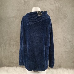 NWT $49 Karen Scott Chunky Textured Sweater PLUS SIZE 0X Cowl Neck Blue
