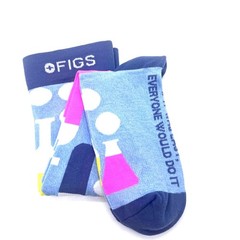 1 Pair FIGS Compression Colorful Socks Size L