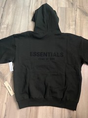 Fear of God Essentials S22 Stretch Limo Black Hoodie New Sale XS-XL Size