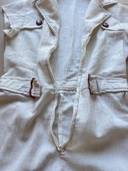 Romper Short Sleeve Women’s Shorts Size 4 Small Ivory Ecru One Piece Zip Up