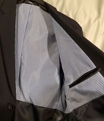 Men’s Haggar Blazer 38Short Navy Blue In Motion Tailored Fit Sport Coat #HJ10337
