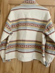 Vtg Pendleton Doublesoft Half Zip Sweater Beige Southwest Aztec Womens Sz L
