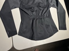 IBKUL Jacket Women’s Small Full Zipper Long Sleeve Stretch Black Mega Heat Poly