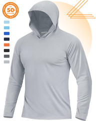 Men’s UPF 50+ Sun Protection Hoodie Shirts Long Sleeve Fishing Shirts Outdoor