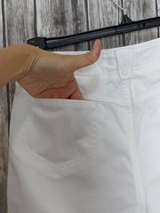 Docker’s Women’s White Vintage Chino Style Flat Front Shorts Size 8 100% Cotton